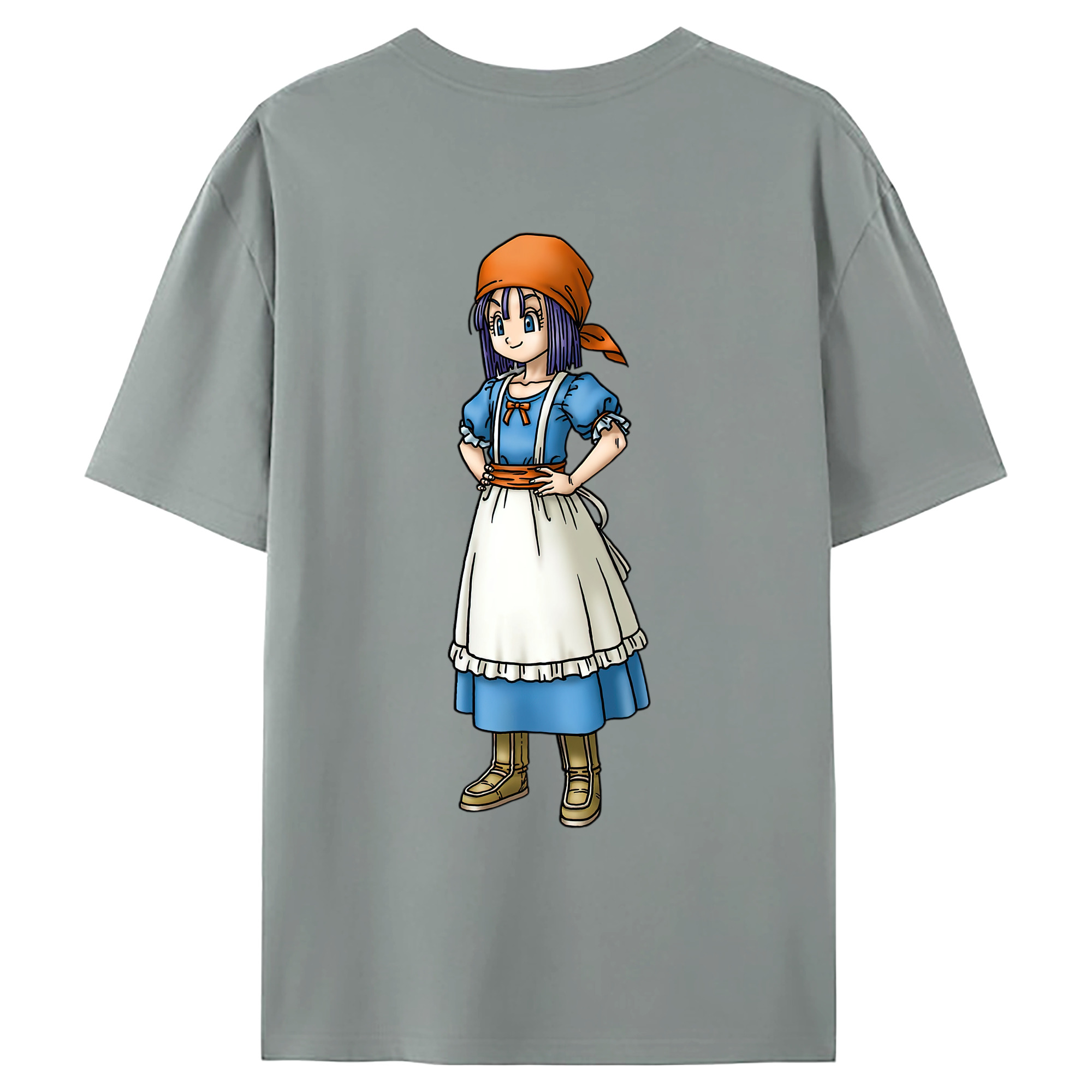 （画像用） ドラゴンクエスト Doragon Kuesuto Dragon Quest 綿100％ メンズ半袖Tシャツ（バックプリント） 通気性